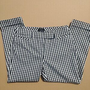 White House Black Market The Slim Crop gingham plaid cropped pants capri…